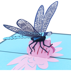 3D Dragonfly Popup Greeting Cards 15*20cm
